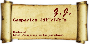 Gasparics Járfás névjegykártya